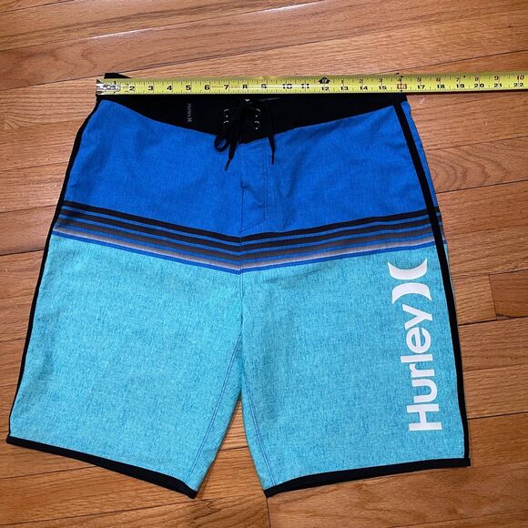 Hurley Phantom Mens 9" Swim Surf Board Shorts Size 30 Blue WORN TWICE EXCELLENT - Picture 7 of 9